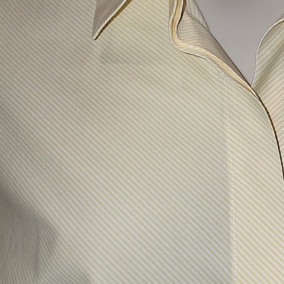 CHICOS WOMEN'S NO-IRON COTTON STRIPED POCKET-DETAIL SHIRT - Picture 5 of 10